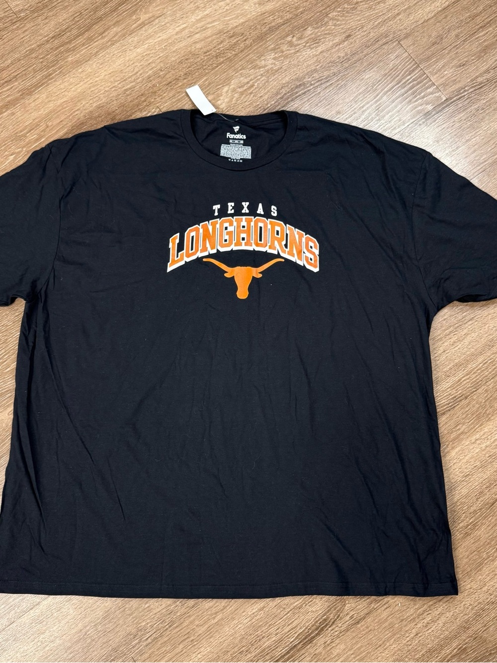 Fanatics Black Texas Longhorns Short Sleeve Tee with Orange Logo